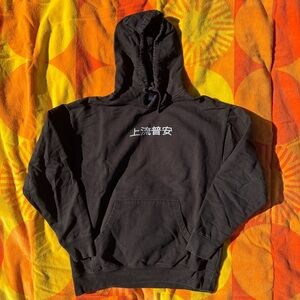Xavier Wulf Hollow Squad King Alpha Black Pullover Hoodie size Large